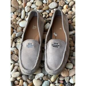 Coach Suede Slip On Loafers Mary Lock Up A00926 Size 9 B